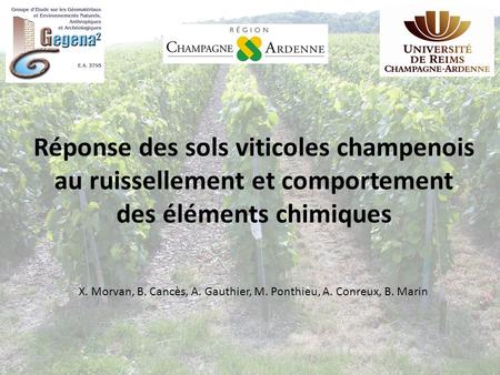 Réponse des sols viticoles champenois au ruissellement et comportement