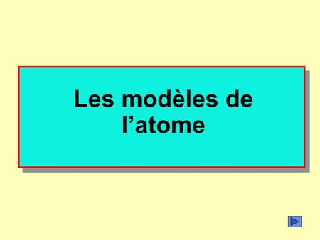 Les modèles de l’atome.