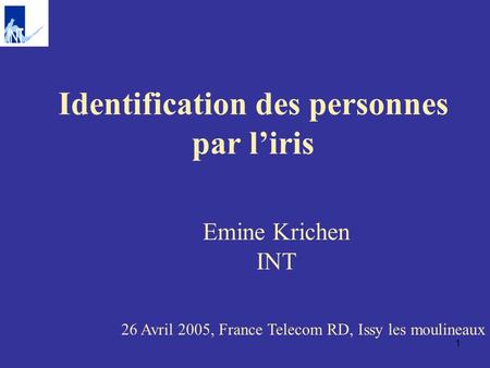 Identification des personnes par l’iris