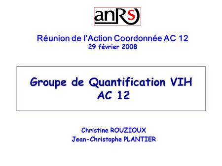 Groupe de Quantification VIH AC 12