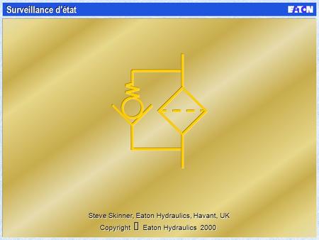 Surveillance d'état Steve Skinner, Eaton Hydraulics, Havant, UK
