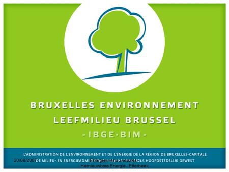 Energies renouvelables - Hernieuwbare Energie - Etterbeek