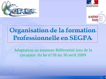 Organisation de la formation Professionnelle en SEGPA