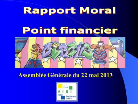 Assemblée Générale du 22 mai 2013. RAPPORT MORAL Année 2012 De nouveaux statuts depuis mai 2012 Une plaquette de communication rénovée.