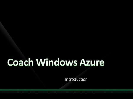 Introduction. Windows Azure « Windows » + « Azure » Windows = un OS ? Azure = Késako ? OS : Système d'exploitation Abstraction du matériel Exécution de.