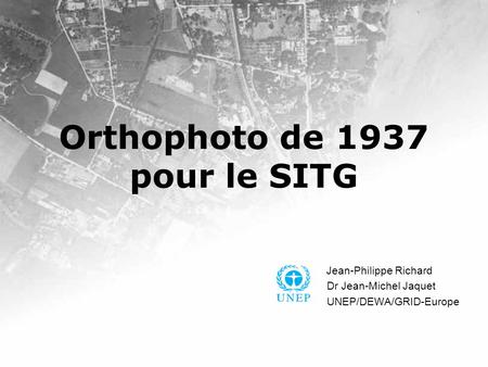 Orthophoto de 1937 pour le SITG