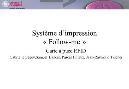 Système d’impression « Follow-me »