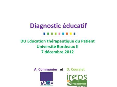 DU Education thérapeutique du Patient Université Bordeaux II