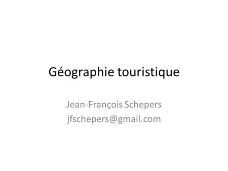 Géographie touristique