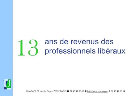 ans de revenus des professionnels libéraux