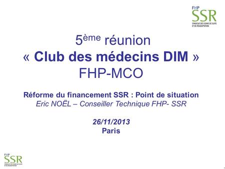 « Club des médecins DIM » FHP-MCO