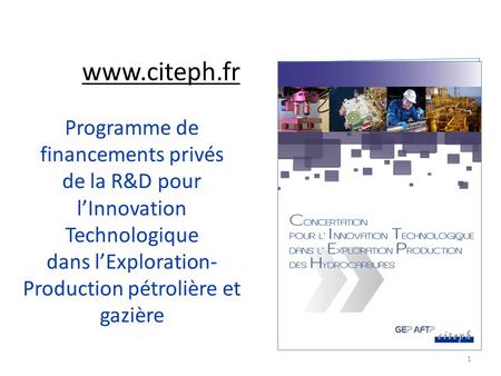 1 www.citeph.fr. 10 Sponsors : 2 162 Projets financés en 7 ans Pour un budget total de projets financés de 37 million 99 projets en cours 52 projets terminés.