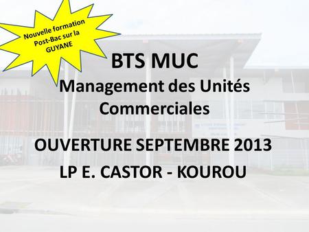 BTS MUC Management des Unités Commerciales
