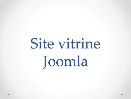 Site vitrine Joomla.