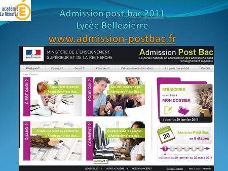 Admission post-bac 2011 Lycée Bellepierre