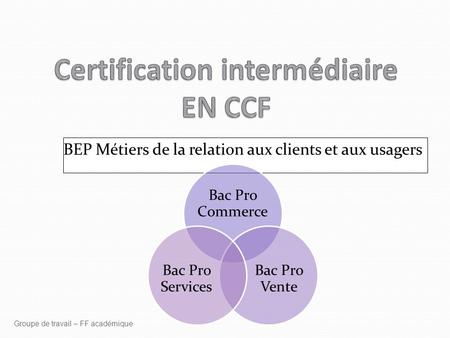 Certification intermédiaire EN CCF