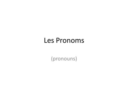 Les Pronoms (pronouns). Je + Je _____ américain(e). suis.