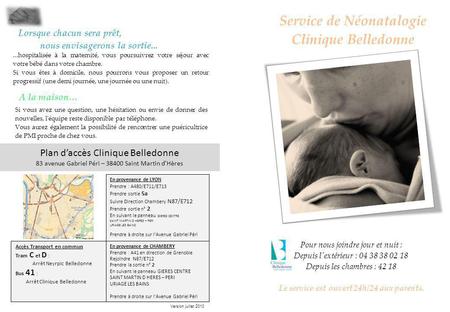 Service de Néonatalogie Clinique Belledonne