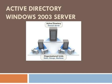 Active Directory Windows 2003 Server