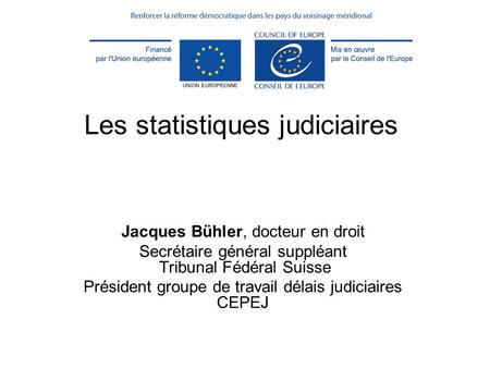 Les statistiques judiciaires