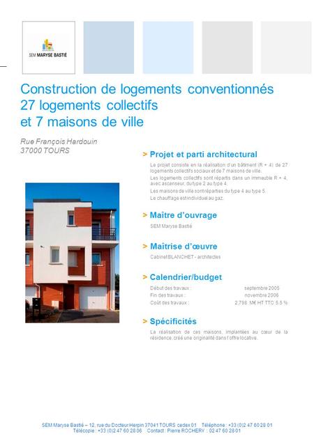 Construction de logements conventionnés 27 logements collectifs