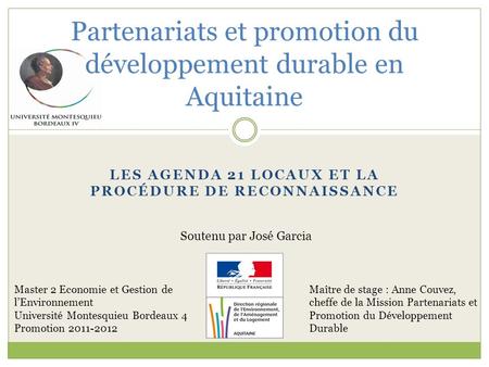 Partenariats et promotion du développement durable en Aquitaine