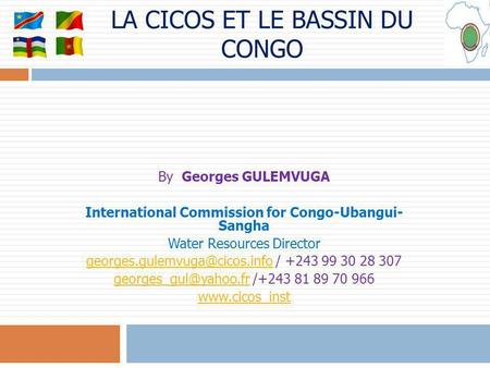 la cICOS et Le bassin du Congo