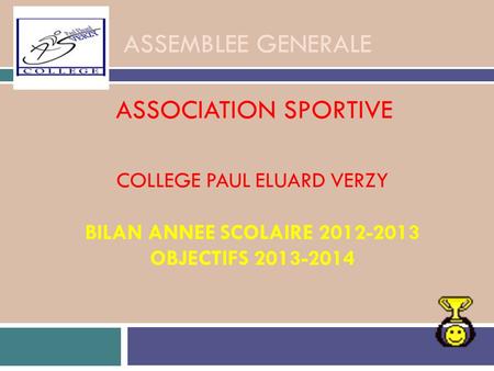 ASSEMBLEE GENERALE ASSOCIATION SPORTIVE