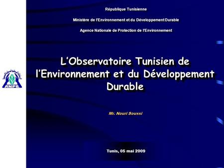 L’Observatoire Tunisien de l’Environnement et du Développement Durable