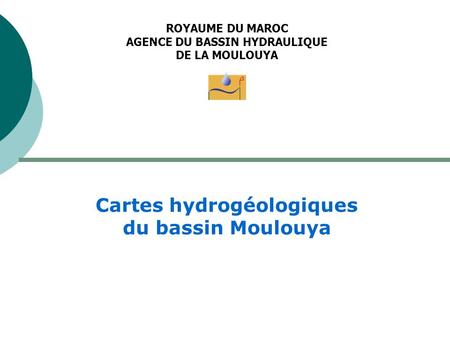Cartes hydrogéologiques du bassin Moulouya