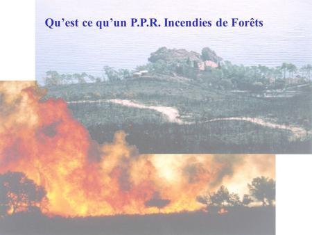Qu’est ce qu’un P.P.R. Incendies de Forêts