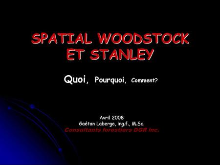SPATIAL WOODSTOCK ET STANLEY