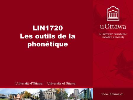 LIN1720 Les outils de la phonétique