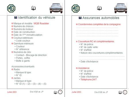 Identification du véhicule Assurances automobiles