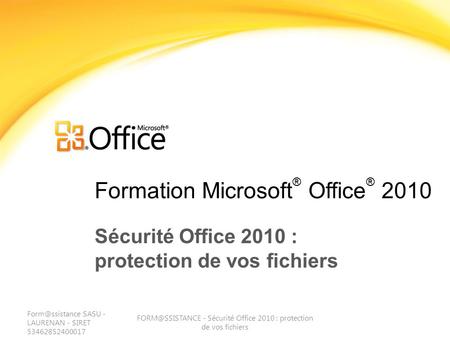 Formation Microsoft® Office® 2010