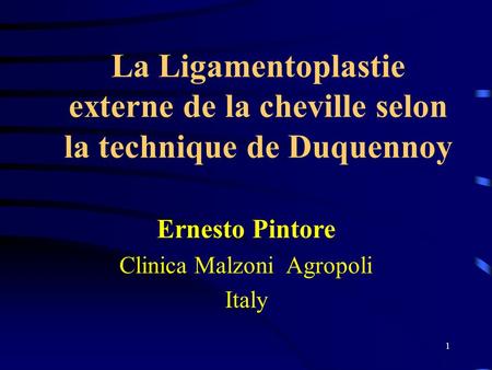 Ernesto Pintore Clinica Malzoni Agropoli Italy