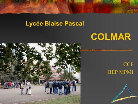 Lycée Blaise Pascal COLMAR CCF BEP MPMI.