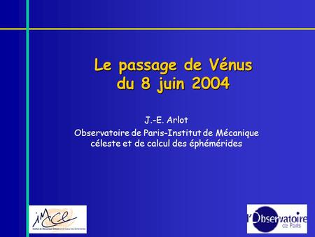 Le passage de Vénus du 8 juin 2004