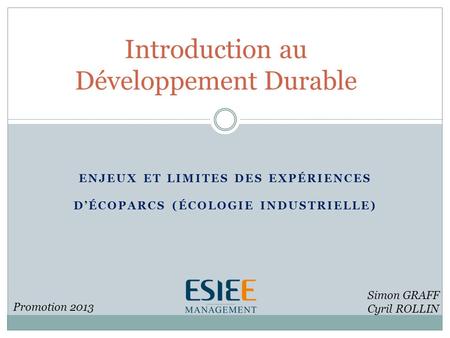 Introduction au Développement Durable