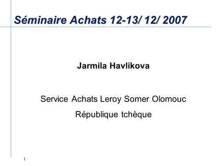 Service Achats Leroy Somer Olomouc