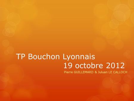 TP Bouchon Lyonnais 19 octobre 2012