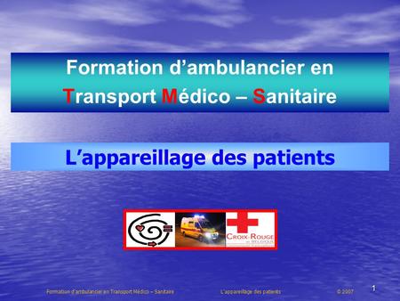 Formation d’ambulancier en Transport Médico – Sanitaire