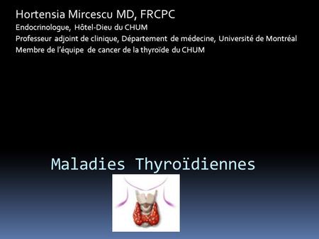 Maladies Thyroïdiennes