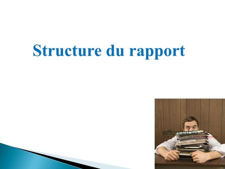 Structure du rapport.