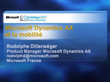 Microsoft Dynamics AX et la mobilité