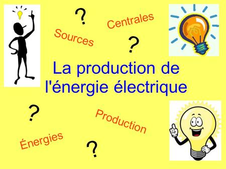 La production de l'énergie électrique