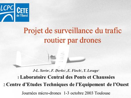 Projet de surveillance du trafic routier par drones