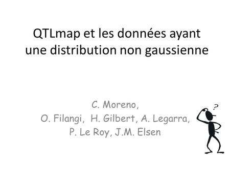 QTLmap et les données ayant une distribution non gaussienne