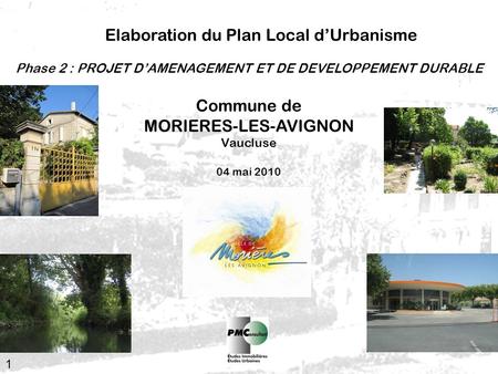 Elaboration du Plan Local d’Urbanisme