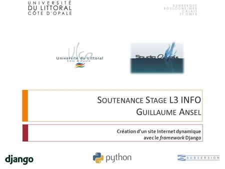Soutenance Stage L3 INFO Guillaume Ansel